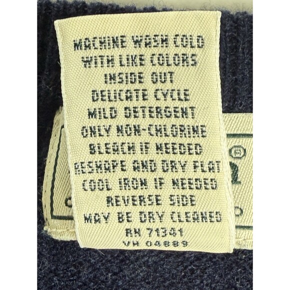 Vtg LL Bean Mens Wool Navy Blue Sweater Vest Quiet Luxury Academia Old Money XL - Picture 5 of 7